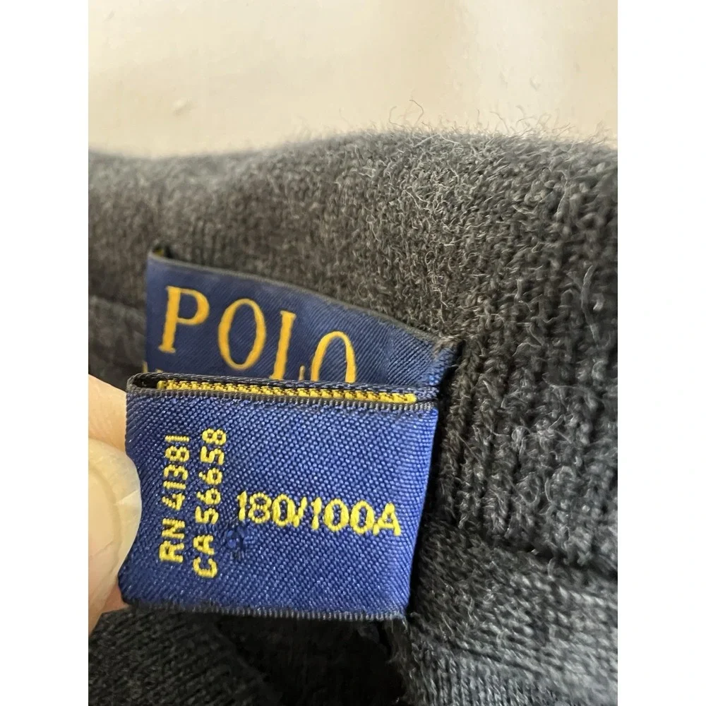 Polo Ralph Lauren Men's Polo Shirt Classic Fit Dark Gray Sz L Multi Color Pony